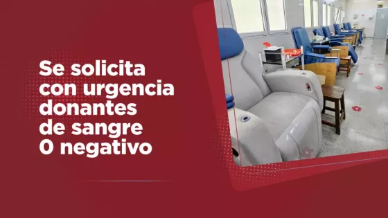 Solicitan con urgencia, donantes de sangre Factor 0 Negativo en el Centro Regional de Hemoterapia