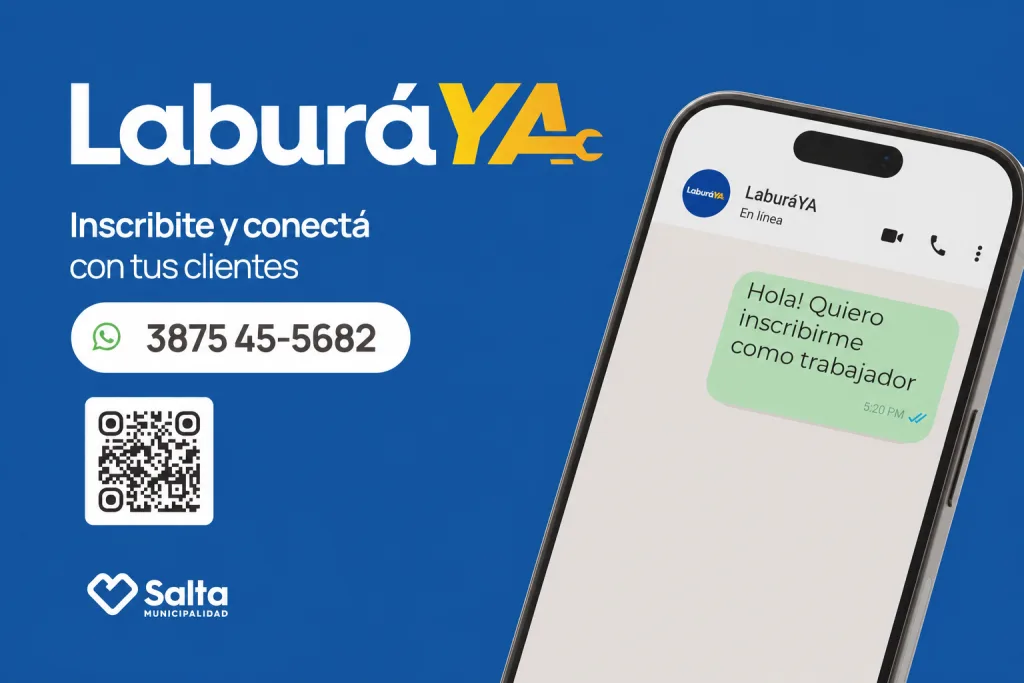 “Laburá Ya”, el chat de la municipalidad que conecta oficios con clientes